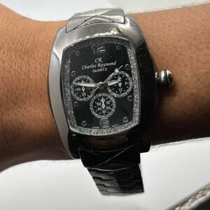 Black charles raymond mens watch